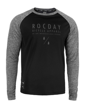 Langarmtrikot MANUAL black-melange