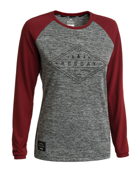 Langarmtrikot Damen LINE WMN melange-dark red