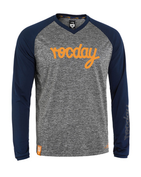 Long sleeve EVO MELANGE dark blue-brown