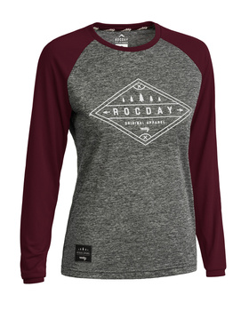 Jersey LINE WMN melange-burgundy